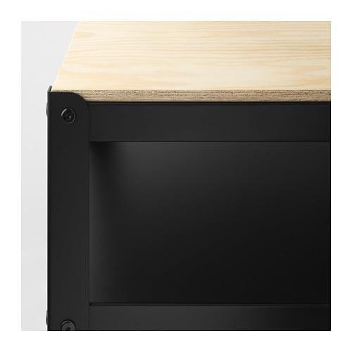 IKEA イケア BROR ワゴン, ブラック, パイン材合板 木製  (403.338.51)｜moblife｜04