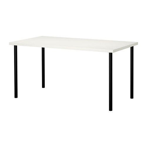 IKEA テーブル・デスク LINNMON/ ADILS ホワイト, ブラック, 150x75 cm (292.464.50)｜moblife
