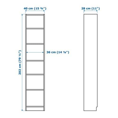 本棚・壁面収納家具・書棚　IKEA イケア　BILLY ブラックブラウン （803.515.79）｜moblife｜04