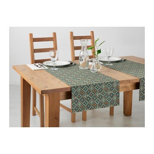【IKEA/イケア/通販】 「食卓・マット」JUDITテーブルランナー, 模様入り ダークグリーン(902.704.60) 90270460