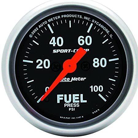 MOC-ONAuto Meter 3363 Sport-Comp Electric Fuel Pressure Gauge 並行輸入品