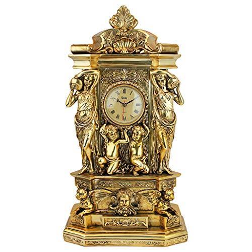 (Clock) - Design Toscano Chateau Chambord Clock in Antique Faux Gold 並行輸入品