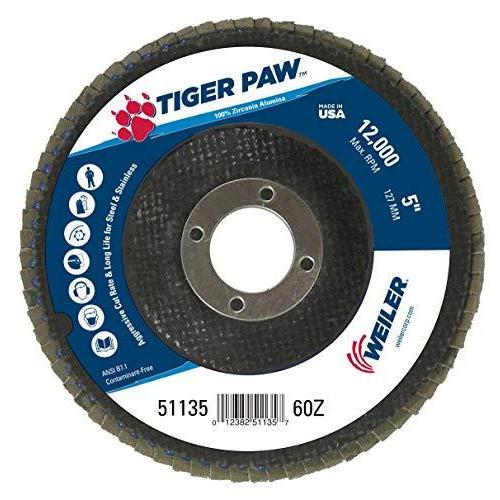 【ギフ_包装】 High Paw Tiger 51135 Weiler Performance 並行輸入品 St Flat 27 Type Disc, Flap Abrasive 研磨機パーツ、消耗品