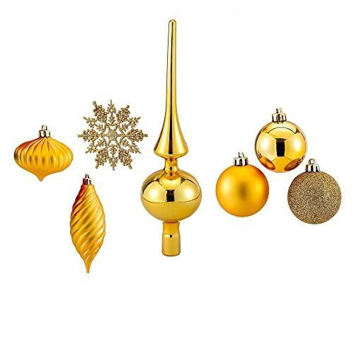 Kurt Moc Onのkurt 飛散防止オーナメントとツリートッパーキット Adler 150ピース ゴールドクリスマスツリートリミング 飛散防止 オーナメントとツリートッパーキット 並行輸入品 B00im2p9ng オーナメント オブジェ Moc On
