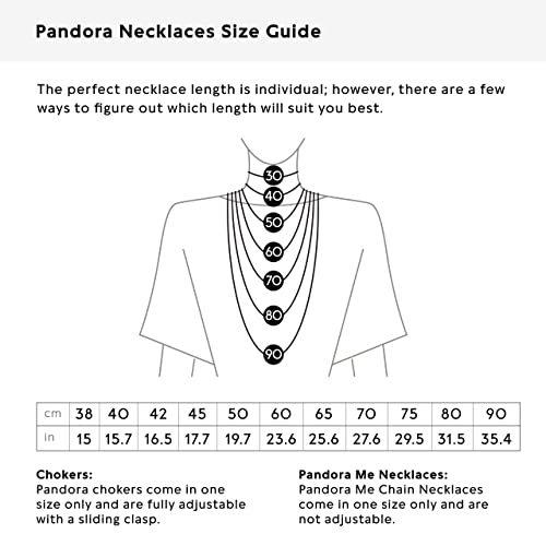 Pandora ジュエリー ファミリーツリー ハート キュービックジルコニア ネックレス スターリングシルバー 31.5インチ 並行輸入品 Pandora