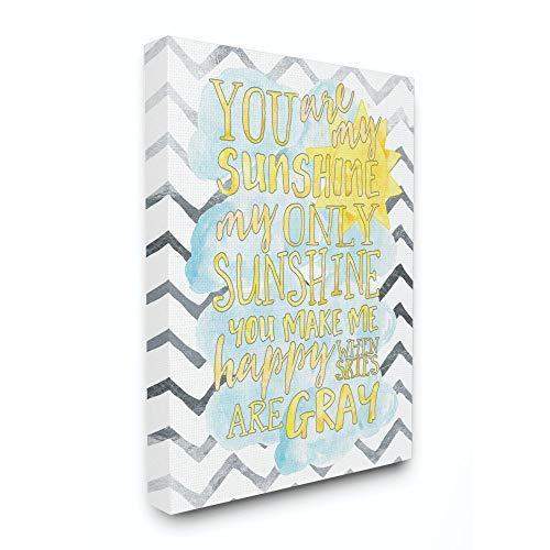 ついに再入荷 ユア マイ サンシャイン水彩画シェブロン特大ですstupellことでキッズルームは キャンバスの壁アートをストレッチ 並行輸入品 代引不可 Pottershousestellenbosch Co Za