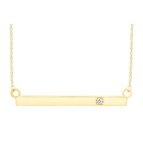 22新作モデル 天然ダイヤモンドバーペンダントネックレス14kゴールドオーバースターリングシルバー 並行輸入品 ネックレス ペンダント Www Oroagri Eu