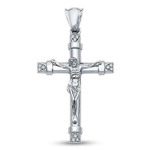 新品入荷 あなたの探していた コレ をお届けします 14kホワイトゴールドreligiousカトリックcrucifixクロスペンダントチャームwith Czキュービックジルコニアアクセント 44x 並行輸入品 メンズアクセサリー Postetelecom Gouv Cg