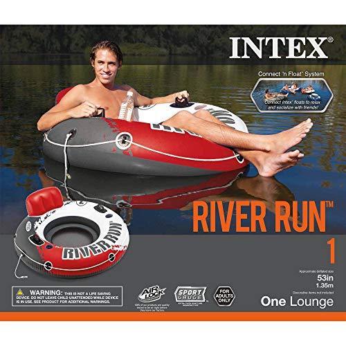 Intex River Run 1 53インチ 空気注入式 フローティングウォーターチューブ レイクラフト (2個パック) レッド 並行輸入品 Intex River Run 英語