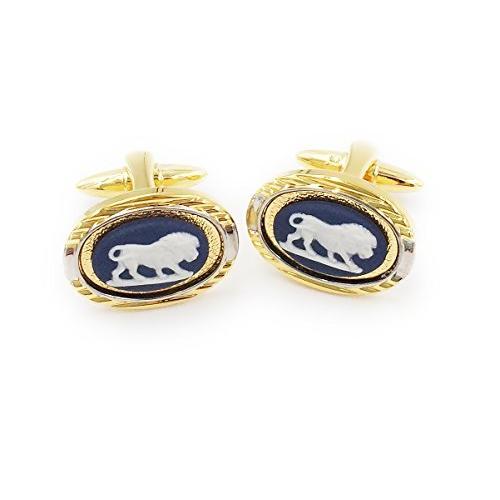 WedgwoodジャスパーウェアCufflinks-ポートランドブルーW/LIONS 並行輸入品