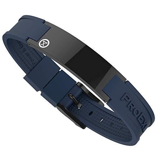 ProExl Best Sports Golf Magnetic Bracelet Carbon Dark Black with Blue Strap 並行輸入品