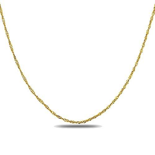 冬バーゲン 特別送料無料 並行輸入品 イエロー シンガポールチェーンネックレス イエロー ホワイトローズまたは3トーン 14インチ 30インチ 1 8mm 14kゴールド あなたの探していた コレ をお届けします メンズアクセサリー
