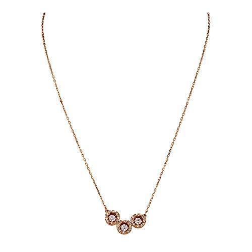 Swarovski「Sparkling Dance Trilogy」クリスタルネックレス ローズゴールドトーン 並行輸入品