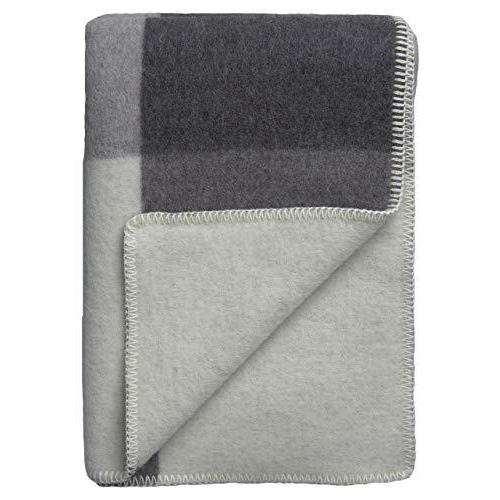 Roros Tweed Designer 100% Norwegian Wool ベッドスロー ブランケット Syndin in Slate 並行輸入品