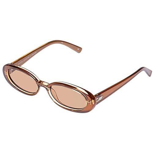 Le Specs Women's Outta Love Oval Sunglasses (Caramel, Tan Tint) 並行輸入品