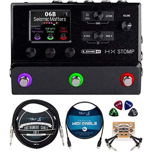 Line6 HX Stomp Multi-Effects Guitar Pedal (Black) Bundle with Blucoil 10-FT 並行輸入品 ダイナミックプロセッサー