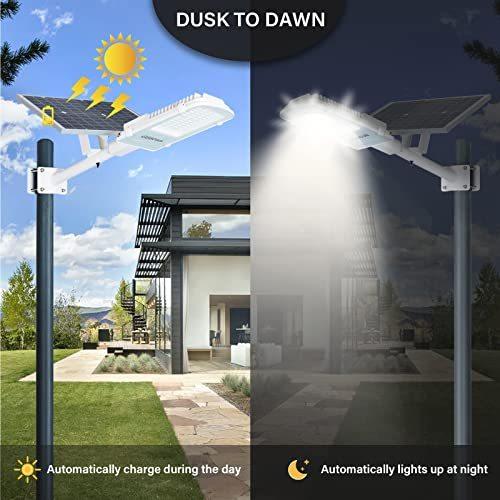 Gebosun Solar Street Light, 100W Outdoor Solar Led Street Lights, Work from 並行輸入品 - 5
