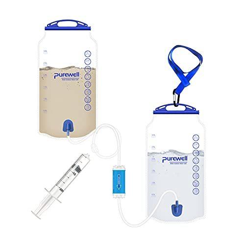 Purewell Gravity Water Bag 3L, Portable Water Purification Filtration Syste 並行輸入品
