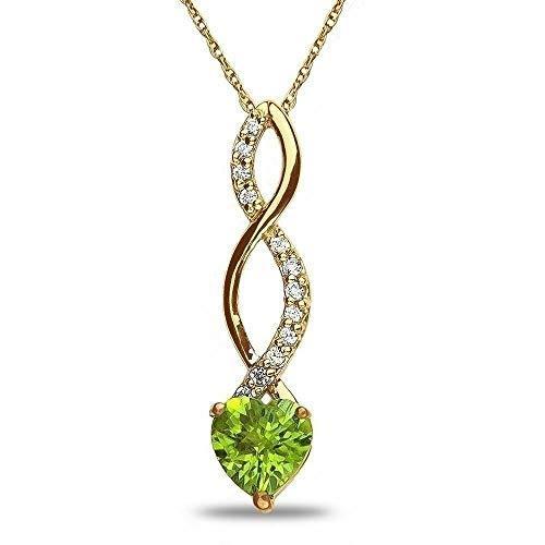 The Diamond Deal Simulated Green Green Peridot Gemstone August Birthstone H 並行輸入品