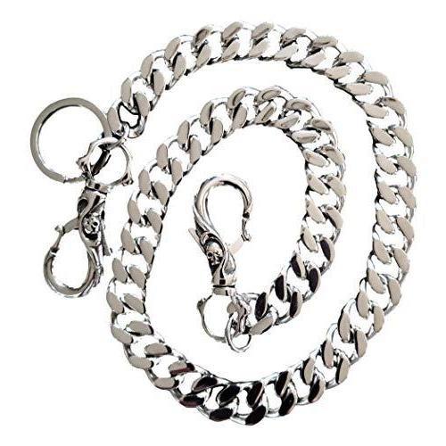 マリーングレード ステンレススチール ダブルスカルウォレットチェーン - OR - スカルキーチェーン - Blackstaticコレクション US 並行輸入品