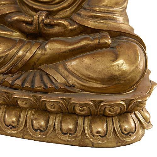 Deco 79 Gold Polystone Glam Sculpture， Buddha 16 x 12 x 9 Inches 並行輸入品 Deco 英語 Gold Polystone Glam Sculpture， Buddha