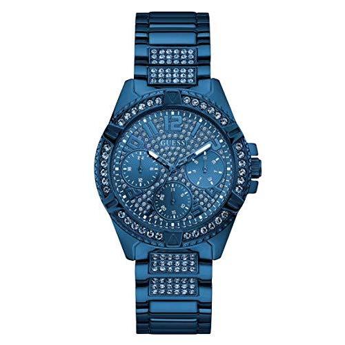 GUESS レディース Quartz 腕時計 with Stainless Steel Strap, Blue