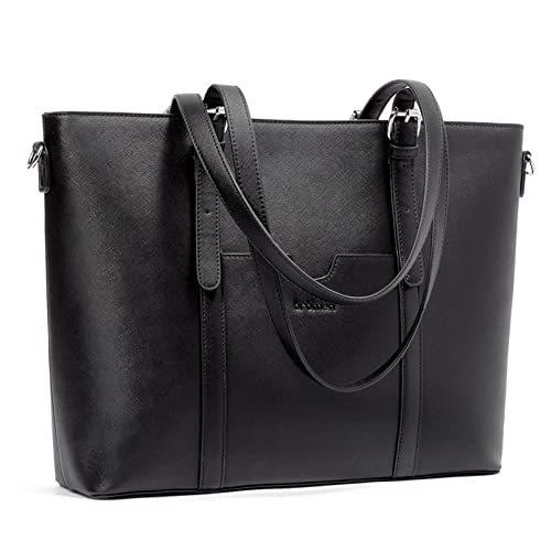 激安店舗 BROMEN 並行輸入品 Should Bag Tote Stylish Leather Inch 15.6 Bag Laptop Briefcase Women ノートパソコンバッグ、ケース