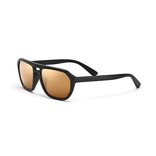 海外最新 Serengeti Men's Bellemon Polarized Oval Sunglasses, Matte Black, Medium 並行輸入品 スポーツサングラス