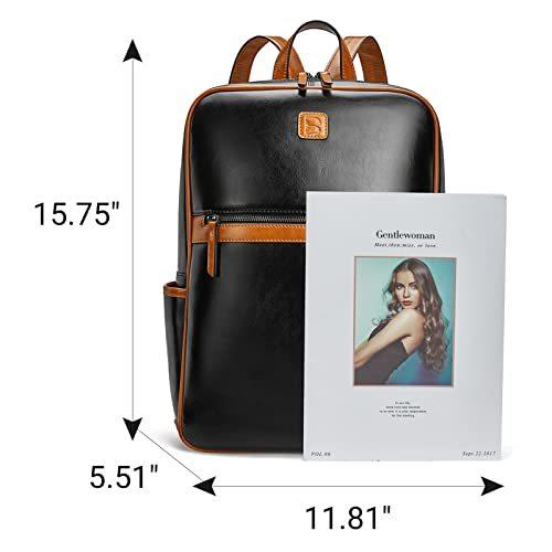 スマートスクラブス BROMEN Laptop Backpack for Women Leather 15.6 ...