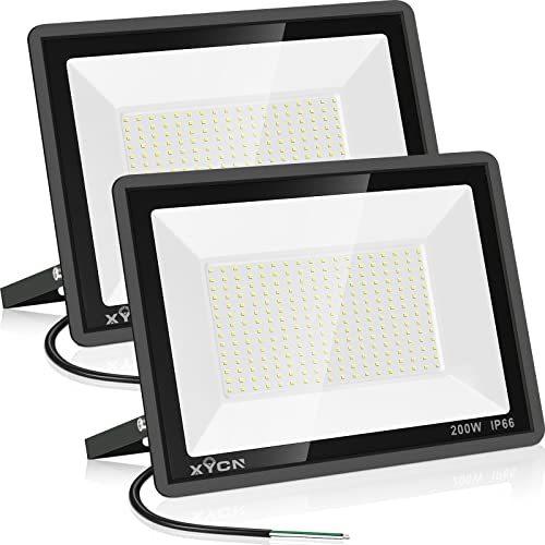 XYCN 200W LED Flood Light 2 Pack , 22500lm Super Bright Security Lights, IP 並行輸入品