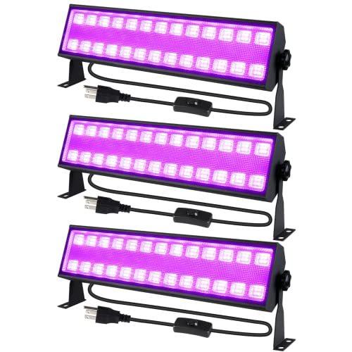 3 Pack Upgraded 100W Black Light Bar, Blacklight Flood Light with 104 LEDs  並行輸入品 その他照明器具 カタログギフトも！