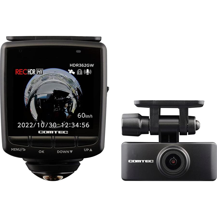 COMTEC【コムテック】ドライブレコーダー HDR362GW（本体）360°カメラ 