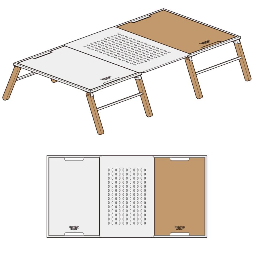 HNG-TB64WD 木製アウトドアテーブル　ハングアウト NEW ITEM】ソロキャンプでもファミリーキャンプでも活躍！繋がっ