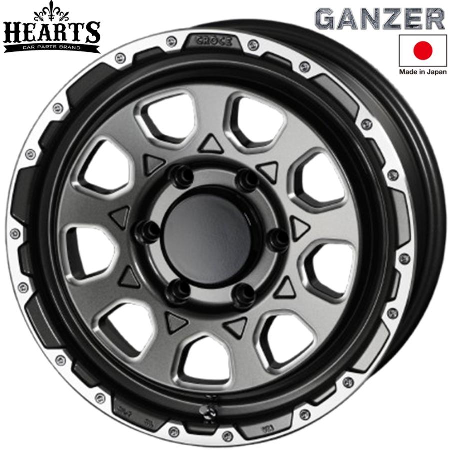 ハイエース ハーツ【HEARTS】ガンザー 16x6.5 +38 6H/139.7 ガンメタ
