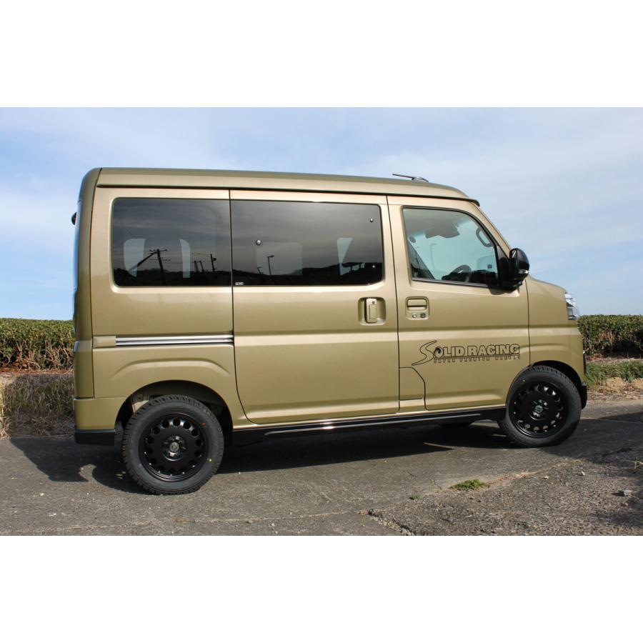 ソリッドレーシング【ケーメタル】K-metal 14ｘ4.5 ＋45 4H/100 ミストブラック（艶ありスモーククリア）ｘ４本セットの画像