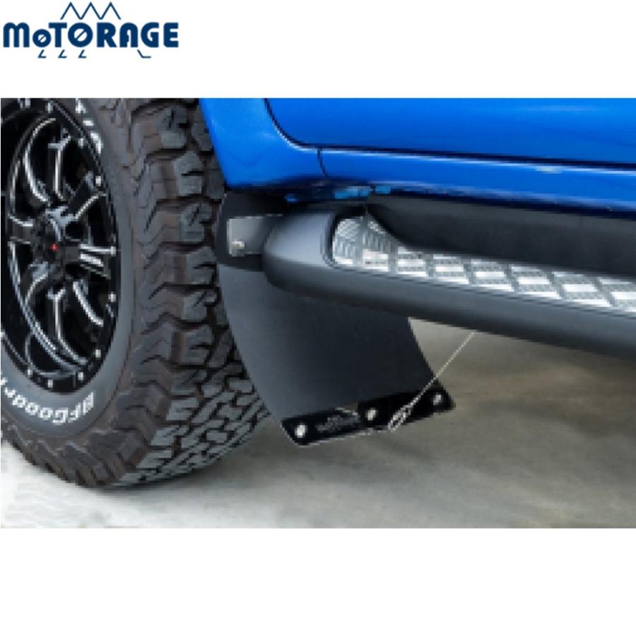 ハイラックスGR マッドフラップ ハイラックス GUN125 大型マッドフラップ ブラック 1台分セット アルミ