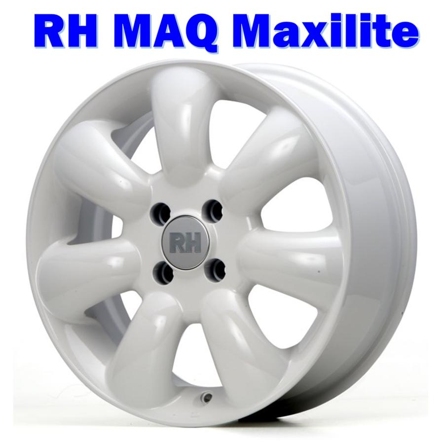 ほぼ新品 RH マキシライト 16インチ 6J +45 4H ４穴 PCD100 RH NAQ MAXILITE【マキシライト】16x6.0 ＋45 4H/100 ホワイト