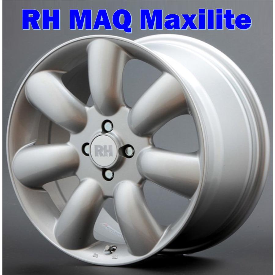 RH NAQ MAXILITE【マキシライト】18x7.5 ＋35 4H/100 シルバー x4本