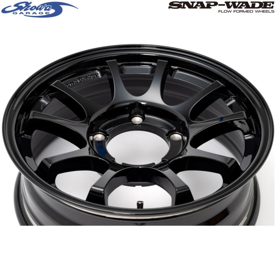 showaGARAGE【ショウワガレージ】SNAP-WADE（スナップウェード）16ｘ5.5 ±0 5H/139.7 グロスブラック（W00245）ｘ４本　※シエラ JB74W/JB43W ノマド JC74W_3