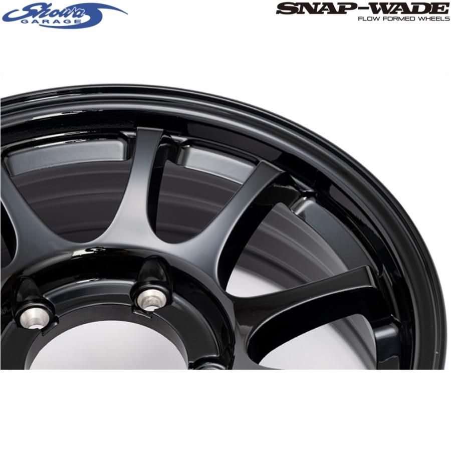 showaGARAGE【ショウワガレージ】SNAP-WADE（スナップウェード）16ｘ5.5 ±0 5H/139.7 グロスブラック（W00245）ｘ４本　※シエラ JB74W/JB43W ノマド JC74W_5