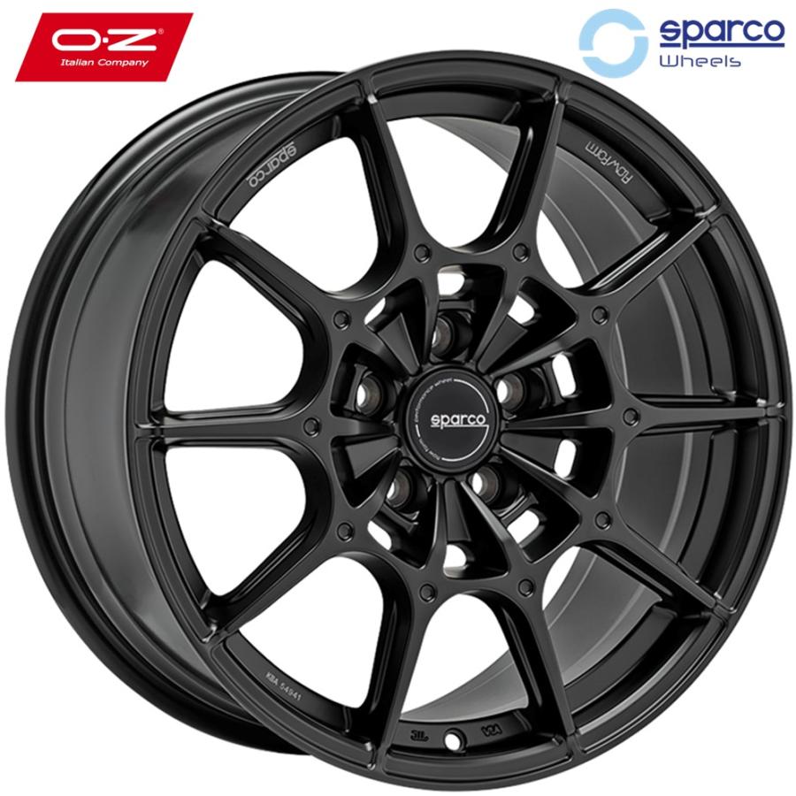 O.Z×スパルコFF2 18インチ8.5J+45 PCD100 5h4本セット OZ Racing OZ SPARCO【スパルコ FF2】18x8.5 ＋45 5H/100 マット