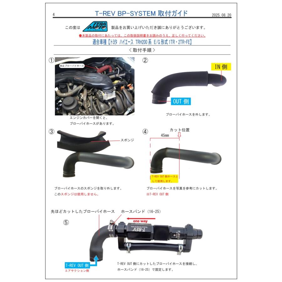 ハイエース TERAMOTO【寺本自動車/テラモト】T-REV BP-SYSTEM