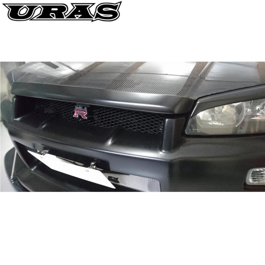 【新品 未塗装】ユーラス URAS スカイライン ER34 ボンネットリップ スカイライン（日産） ユーラス【URAS】ボンネットリップ TYPE-R