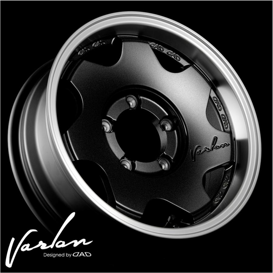 ギャルソン DAD Varlon（ヴァーロン）16×6.0 -5 5H/139.7 マットブラックｘ４本　※ジムニーシエラ ノマドの画像
