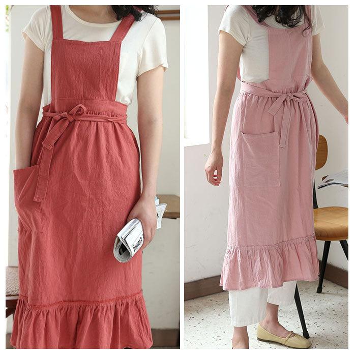 エプロン 通販エプロン おしゃれ エプロンドレス ワンピース フリル  