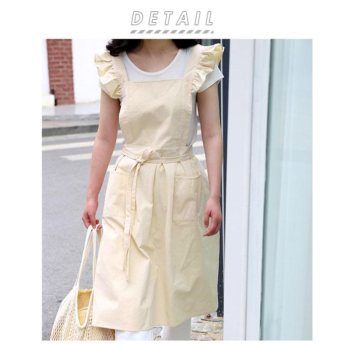 エプロン おしゃれ 通販 エプロンドレス ワンピース フリル