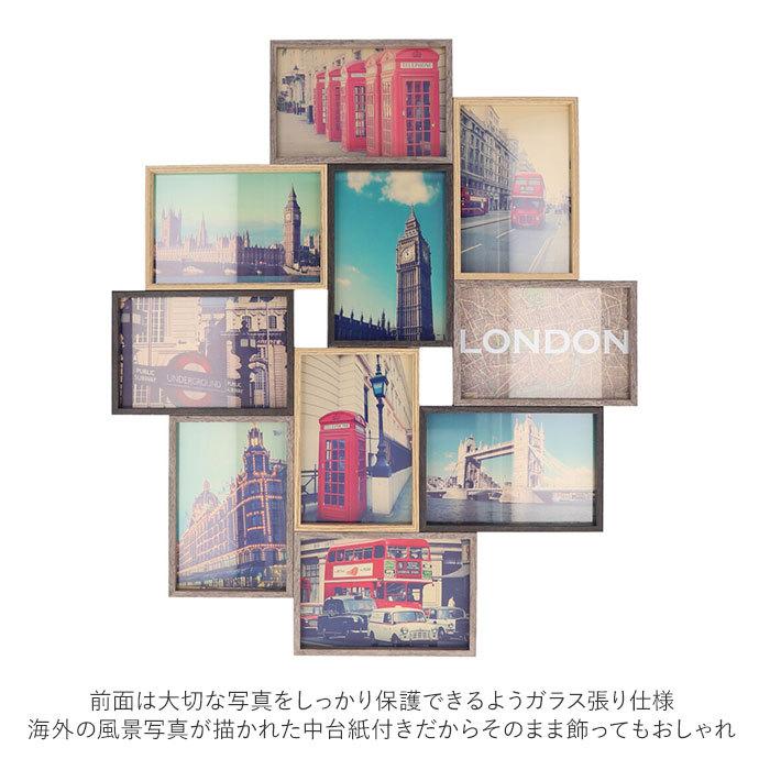 フォトフレーム 壁掛け 通販 写真立て 複数 木製 ハガキサイズ ポスト