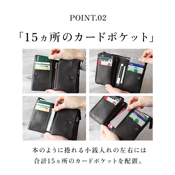 財布 通販財布 メンズ 二つ折り カードがたくさん入る ファスナー 二