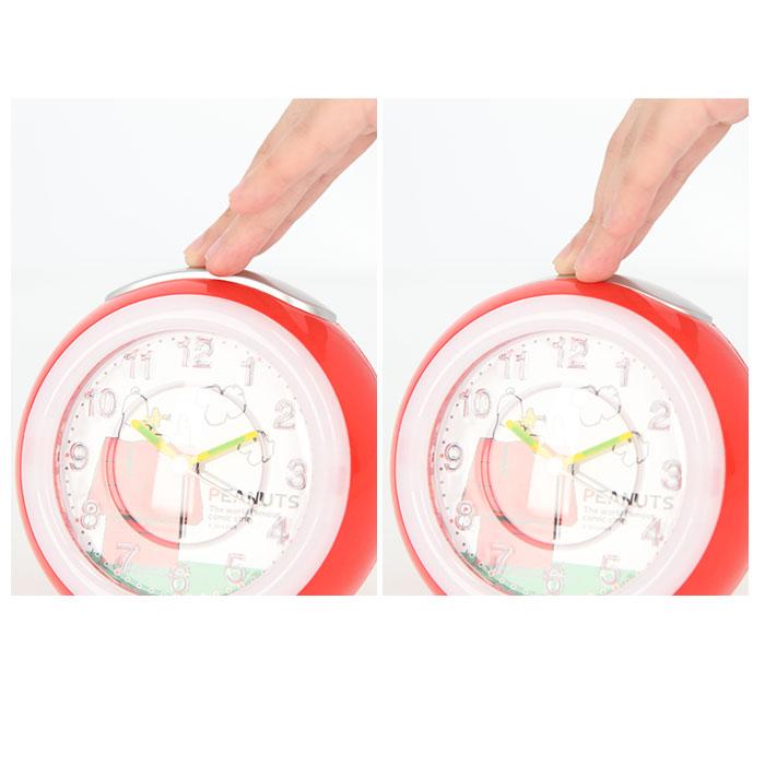 スヌーピー 通販スヌーピー 目覚まし時計 アラームクロック 置き時計 アナログ めざまし時計 置時計 子供 子ども LEDライト付き キッズ 女の子 おしゃれ キャラ | BACKYARD FAMILY | 10