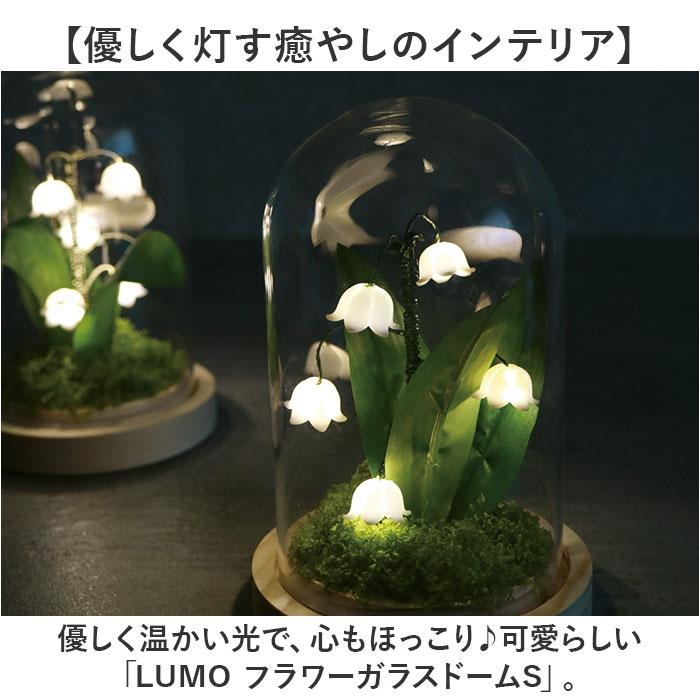 Lumo ガラスドーム フラワー 通販 チューリップ ガラスドームS LED